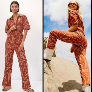 Bel‎ Kazan Abstract Wide-Leg Jumpsuit